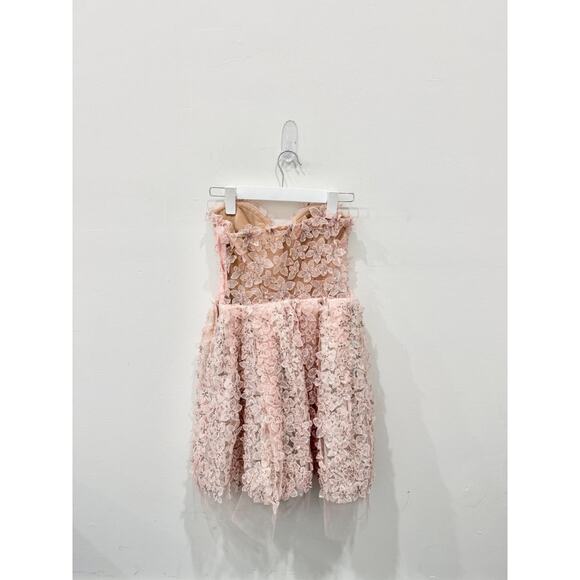 Giambattista Valli X H&M Floral Lace Strapless Sweetheart Mini Dress Women's 4 - Picture 4 of 7